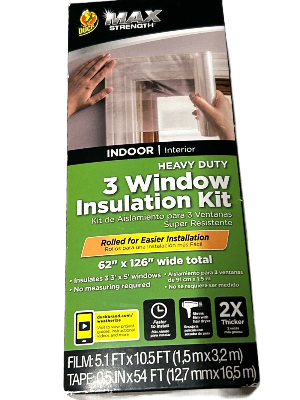 Max Strength Heavy Duty 3 Window Insulation Kit - Clear